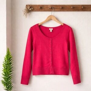 Lilly Pulitzer Pink Botton Up Cardigan  Size XL (Flaw) Preppy Coastal Layering